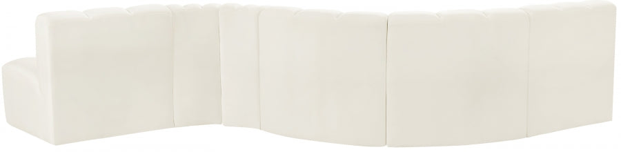 Arc 145" Velvet Upholstered 6pc. Modular Sectional