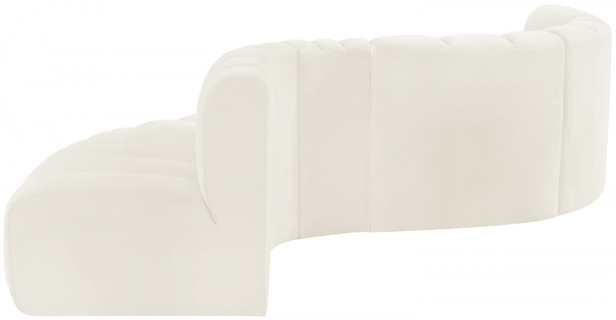 Arc 145" Velvet Upholstered 6pc. Modular Sectional