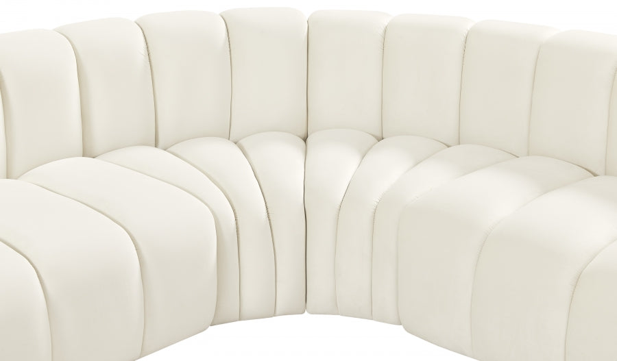 Arc 145" Velvet Upholstered 6pc. Modular Sectional
