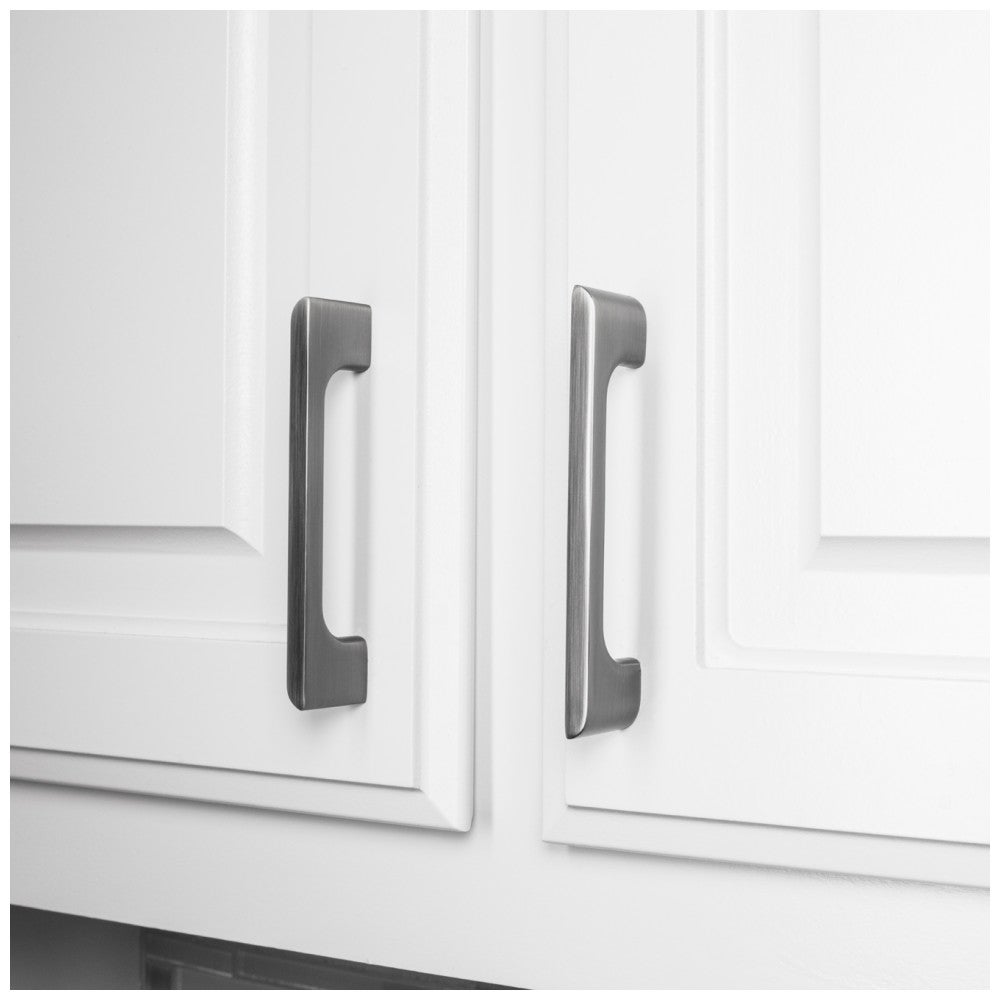 Hardware Resources 96 mm Center-to-Center Satin Nickel Asymmetrical Leyton Cabinet Pull