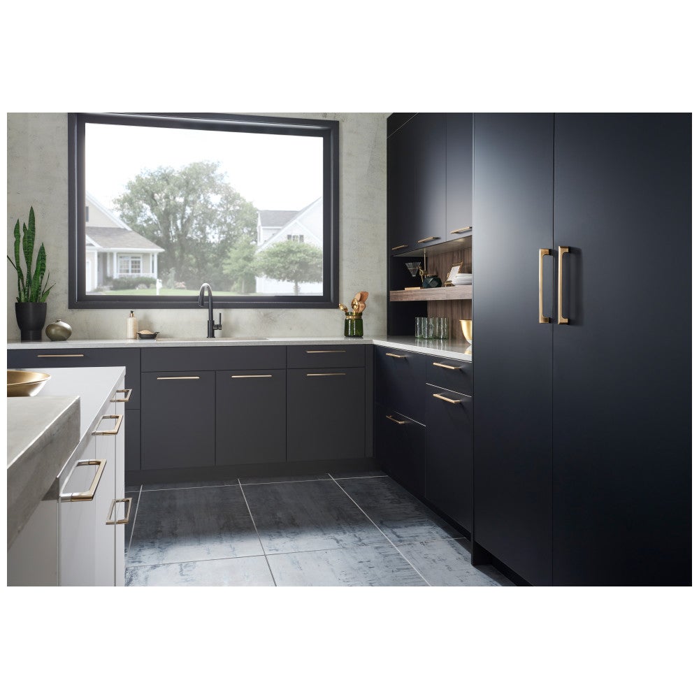 Hardware Resources 96 mm Center-to-Center Satin Nickel Asymmetrical Leyton Cabinet Pull