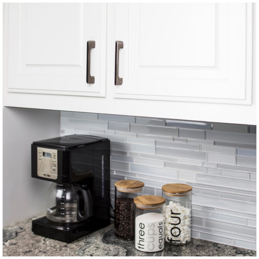 Hardware Resources 96 mm Center-to-Center Satin Nickel Asymmetrical Leyton Cabinet Pull