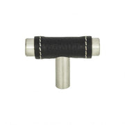 Zanzibar Black Leather Knob