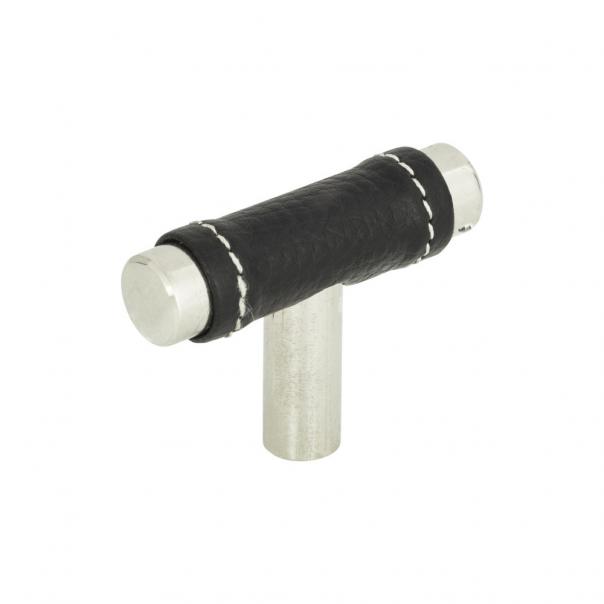 Zanzibar Black Leather Knob