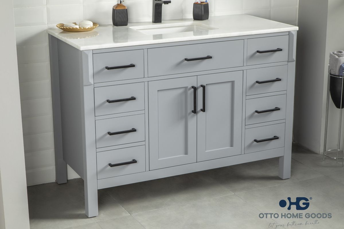 Fawna 48" Gray Bathroom Cabinet