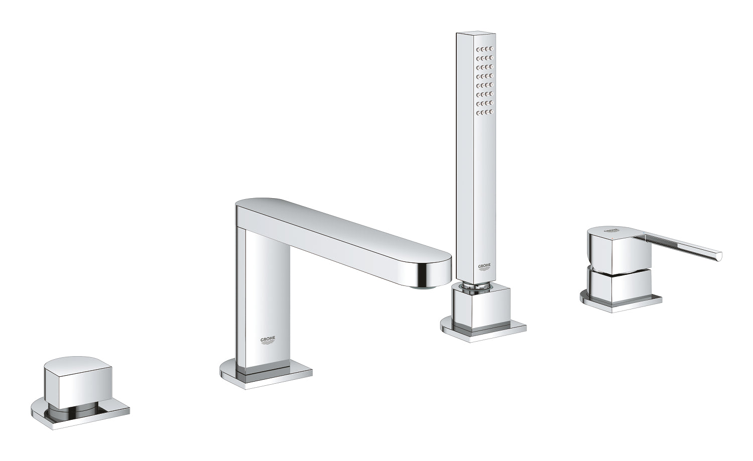 Grohe 4-Hole Single-Handle Deck Mount Roman Tub Faucet with 1.75 GPM Hand Shower 29307