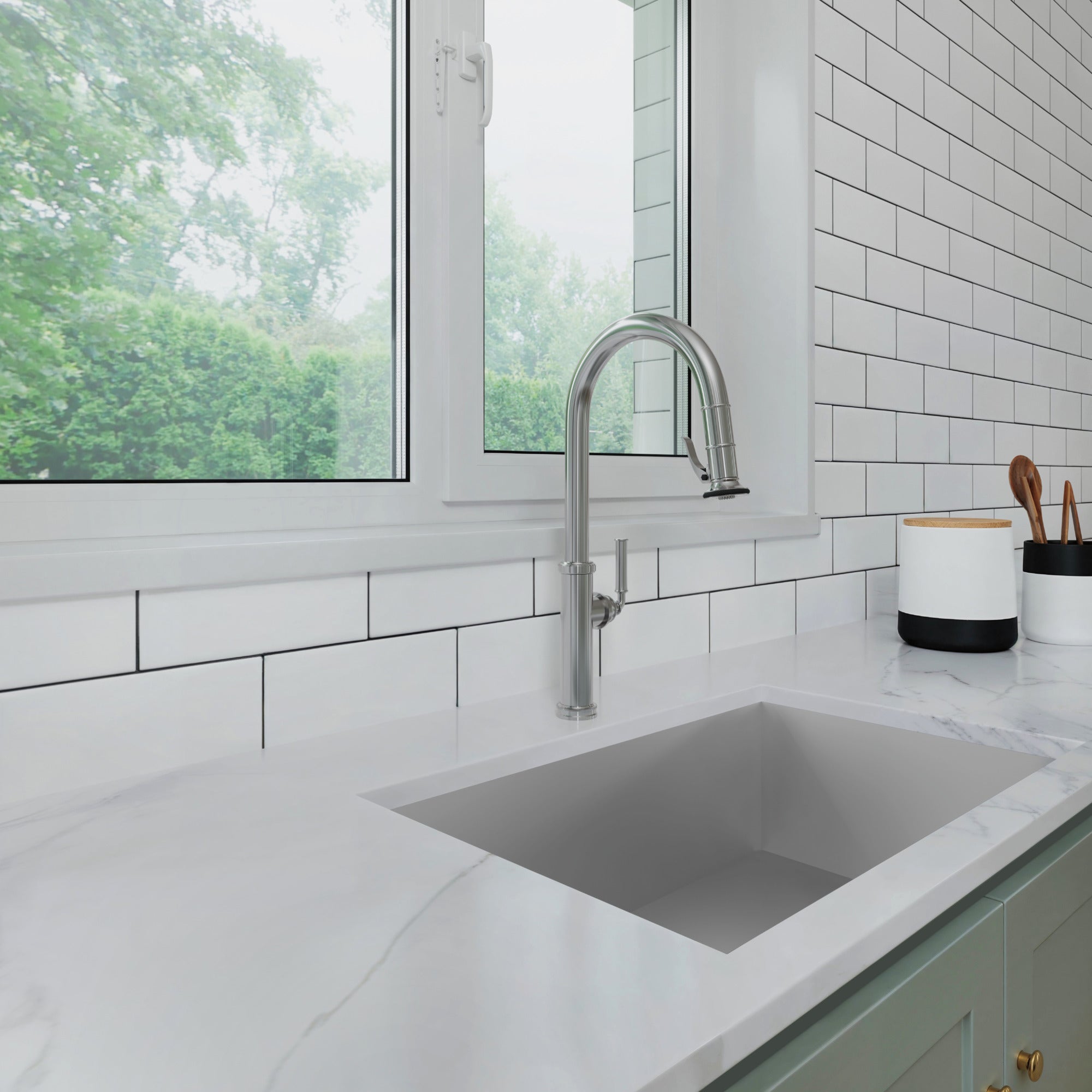 Newport Brass Taft - Kitchen Pull-Down Kitchen Faucet - Trigger Spray