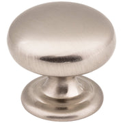 Hardware Resources 1-1/4" Diameter Satin Nickel Florence Cabinet Mushroom Knob