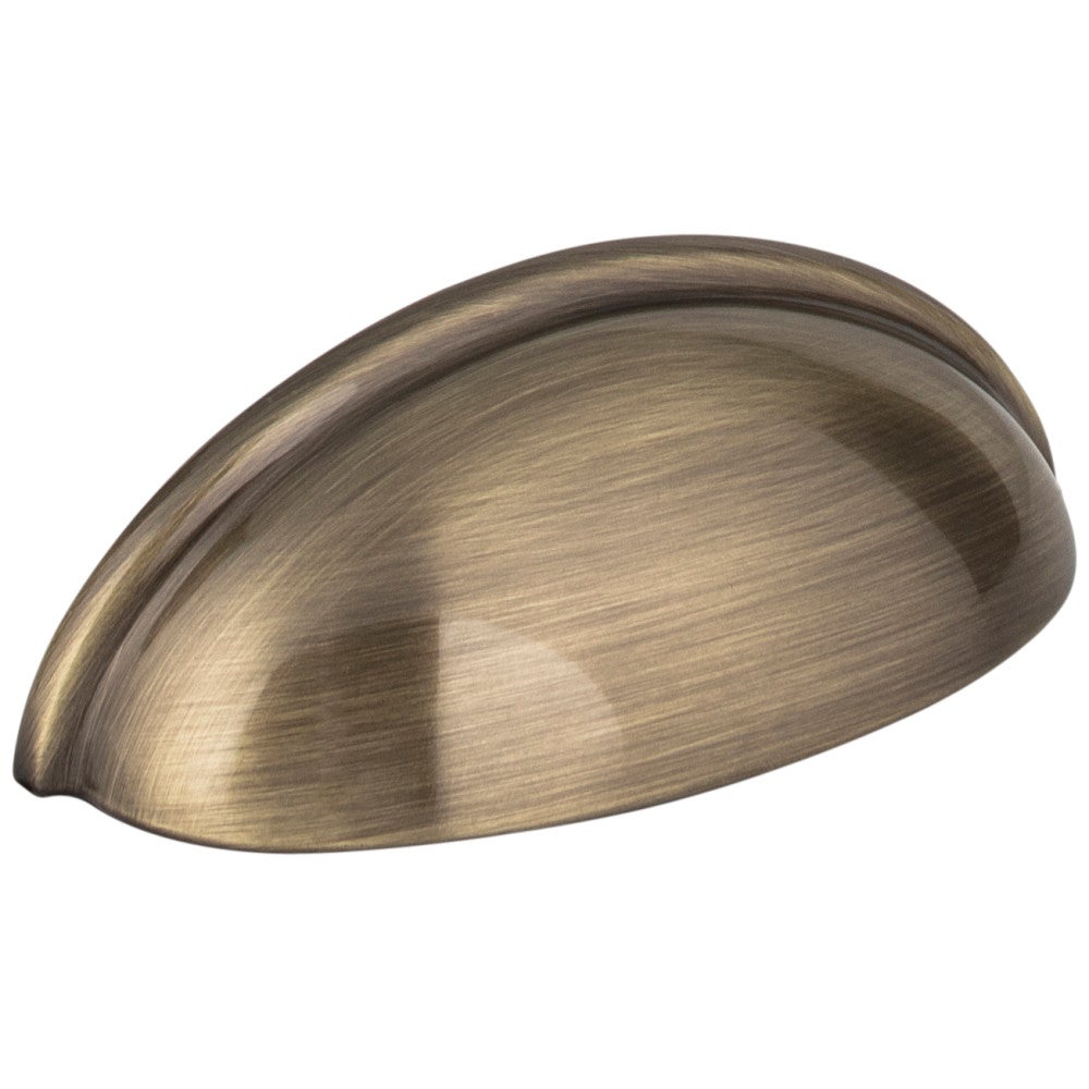 Hardware Resources 3" Center-to-Center Satin Nickel Florence Cabinet Cup Pull