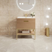 Eviva Iris Bath Vanity with Solid Surface Top and Integrated Sink