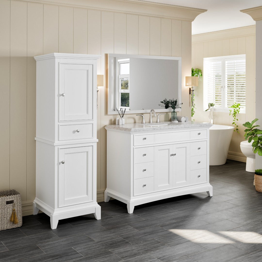 Eviva Elite Stamford 21 in. W x 18 in. D Freestanding Linen Cabinet