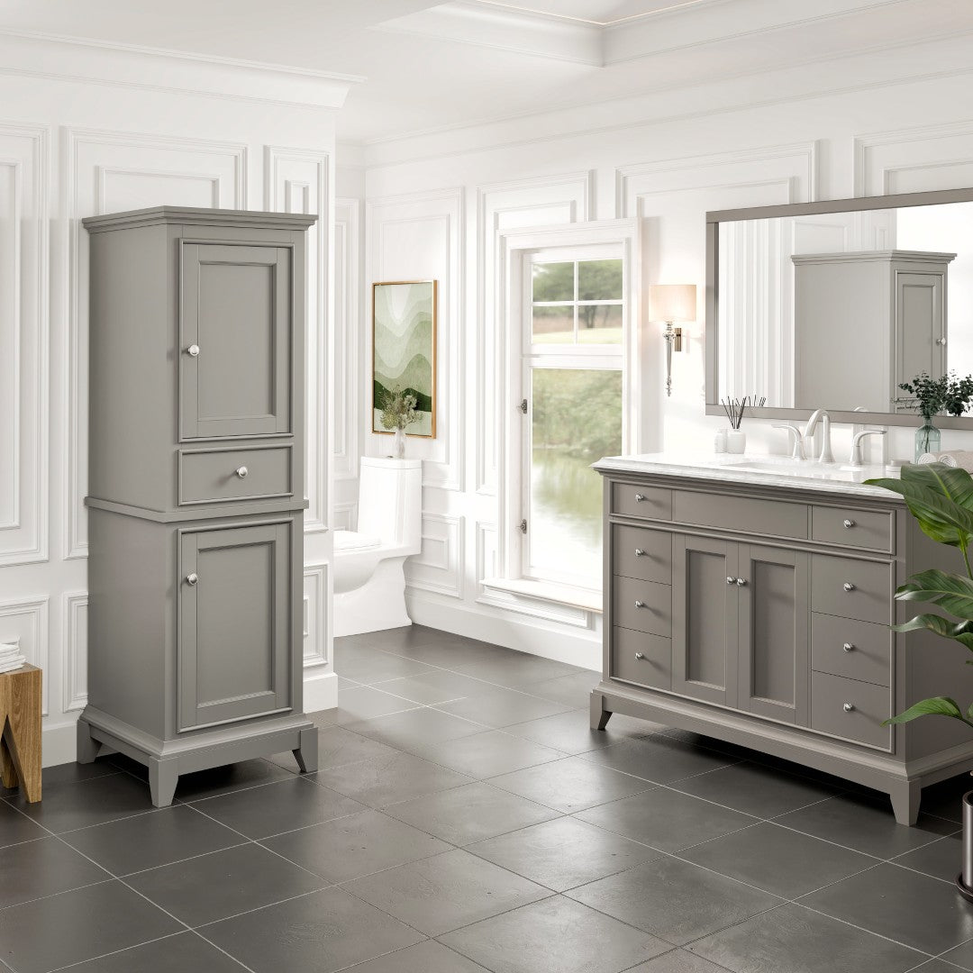 Eviva Elite Stamford 21 in. W x 18 in. D Freestanding Linen Cabinet