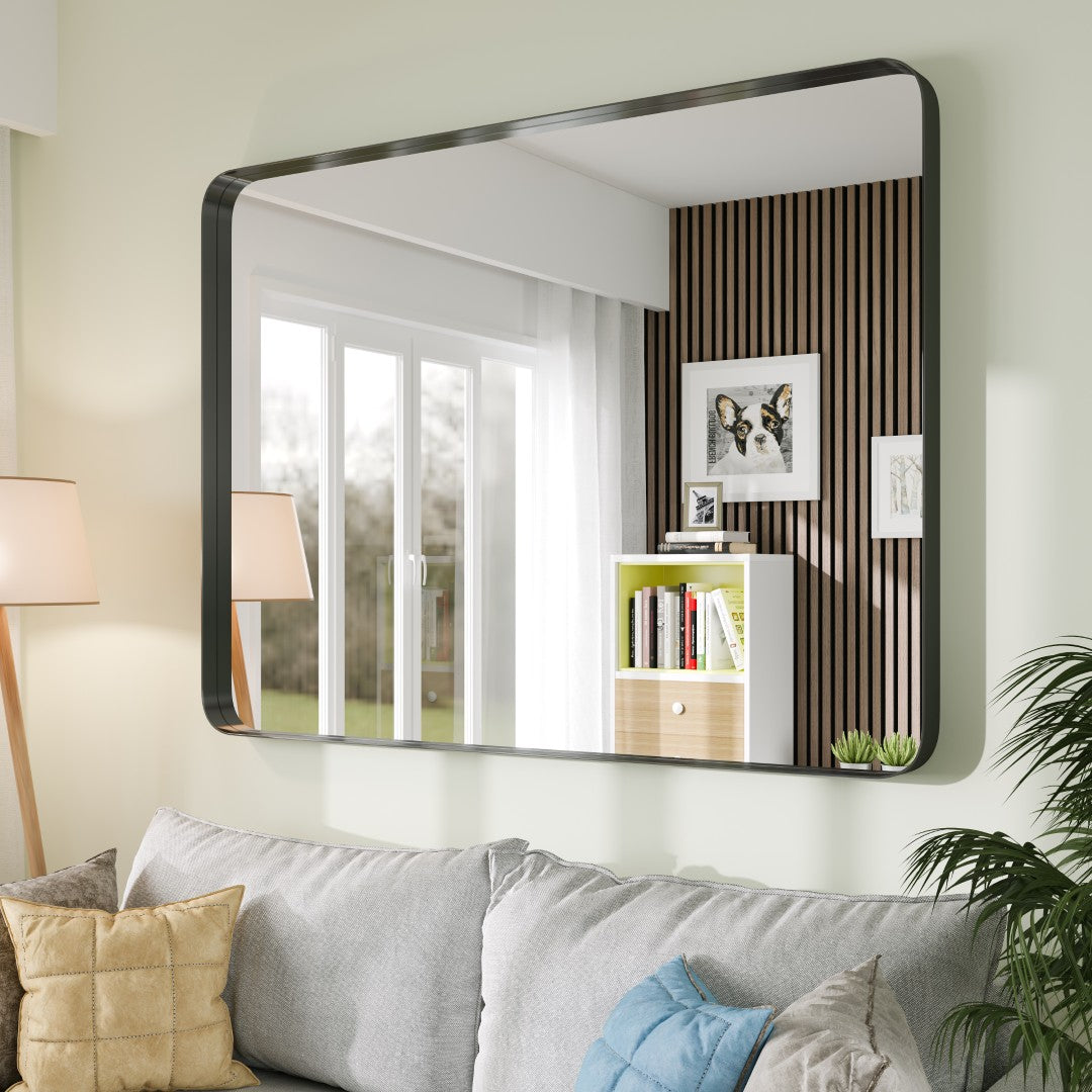 Eviva Harmony Black Metal Framed Mirror