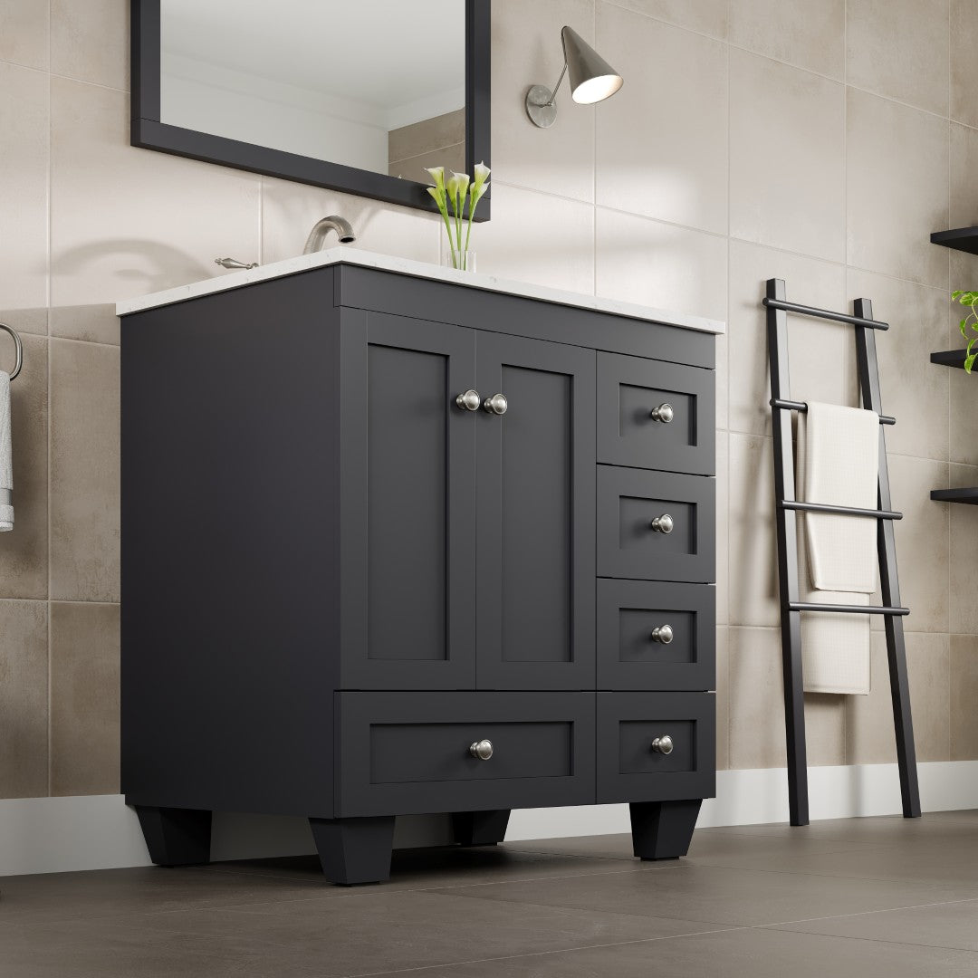 Eviva Acclaim Bath Vanity with Counter Top and Undermount Porcelain Sink (24"-30")