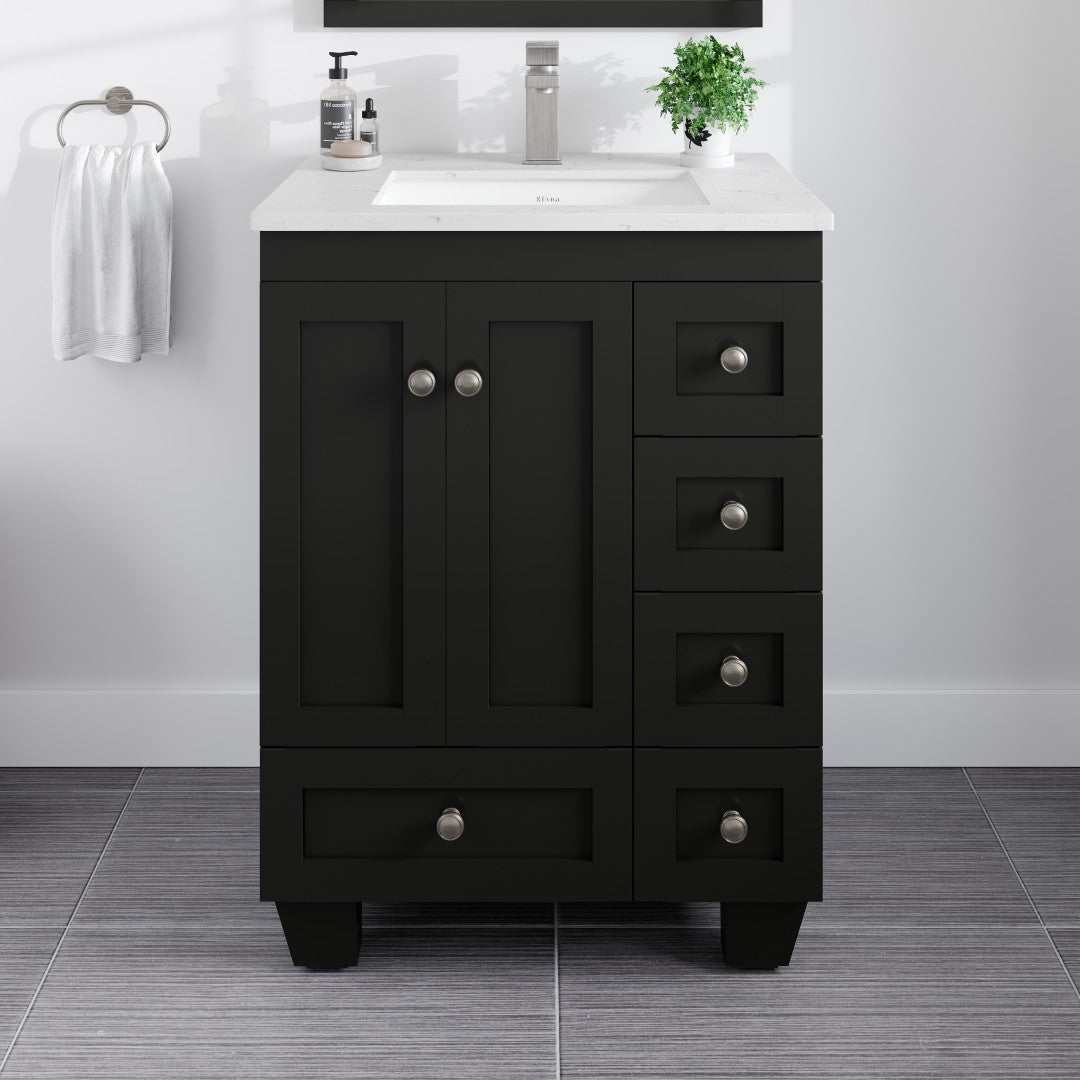 Eviva Acclaim Bath Vanity with Counter Top and Undermount Porcelain Sink (24"-30")