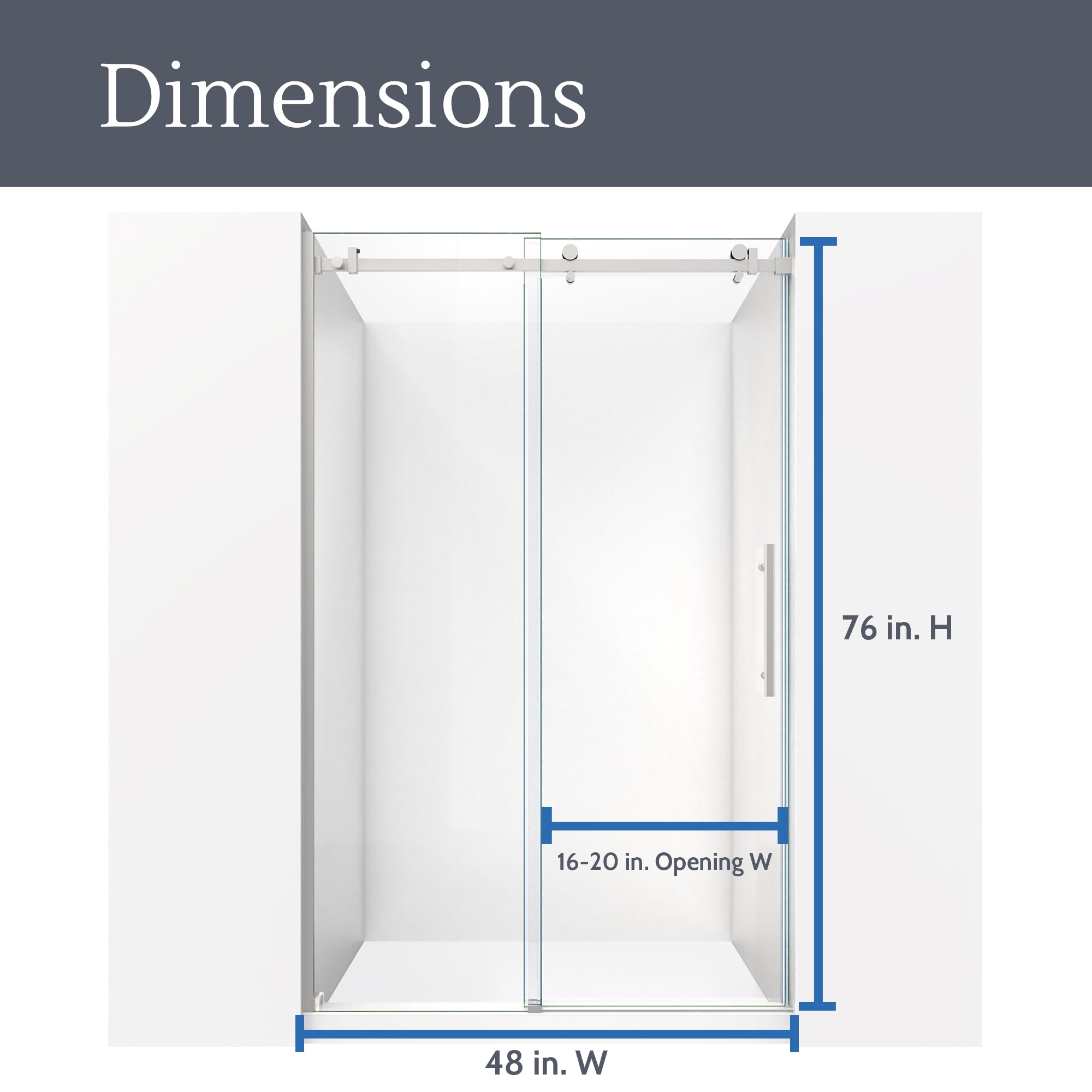 DreamLine Seneca 44-48" W Shower Door