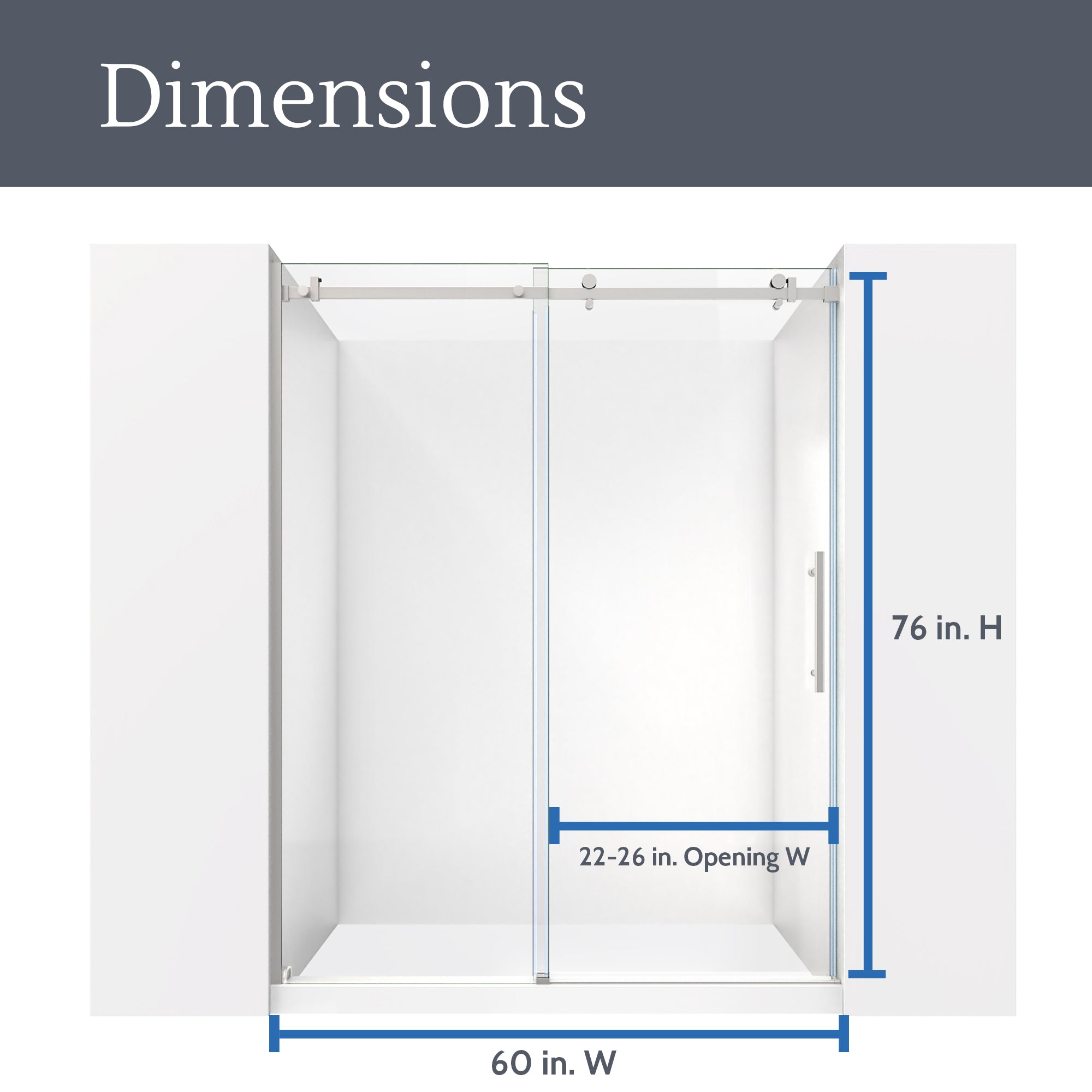 DreamLine Seneca 56-60" W Shower Door