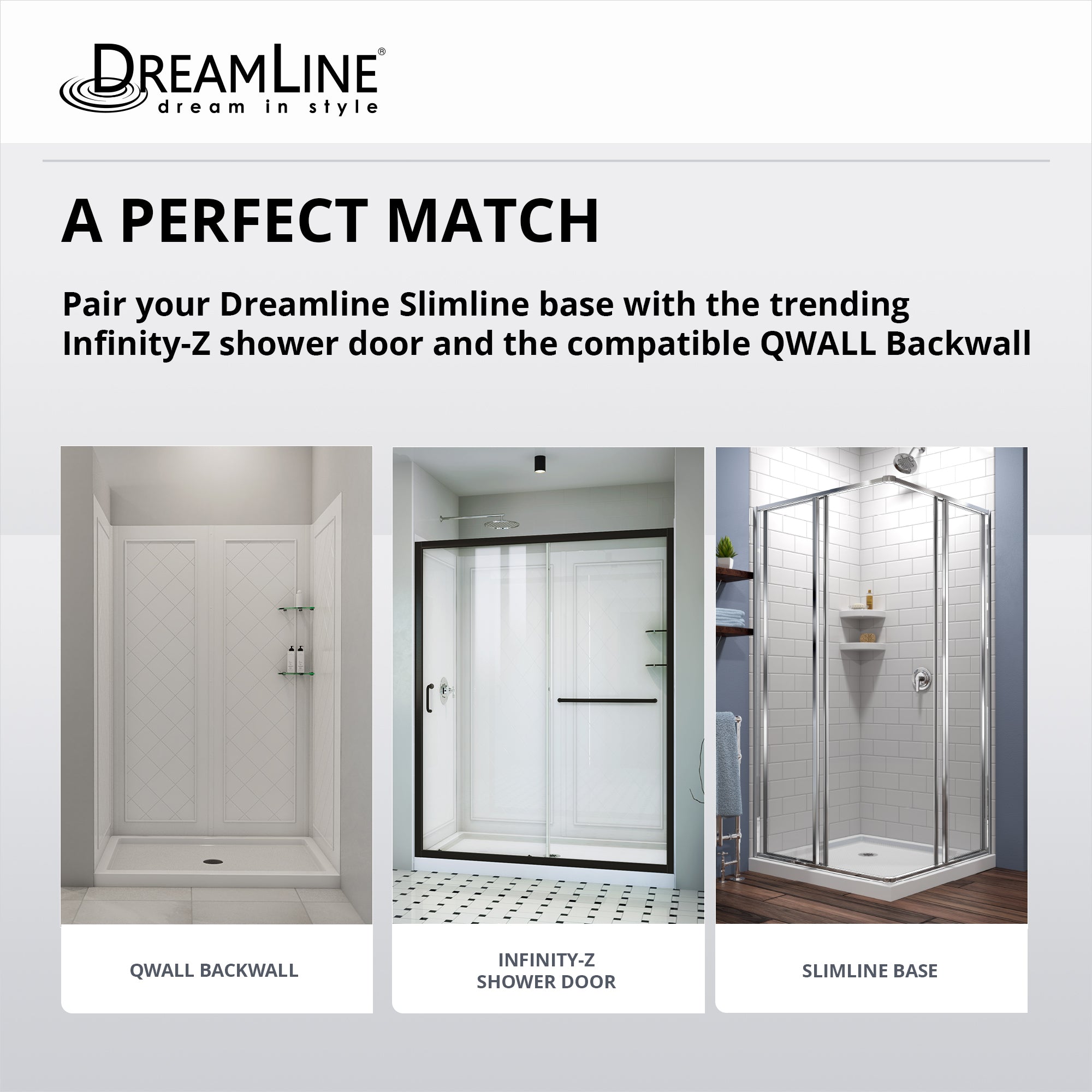 DreamLine SlimLine 34" D x 48" W Alcove Shower Base