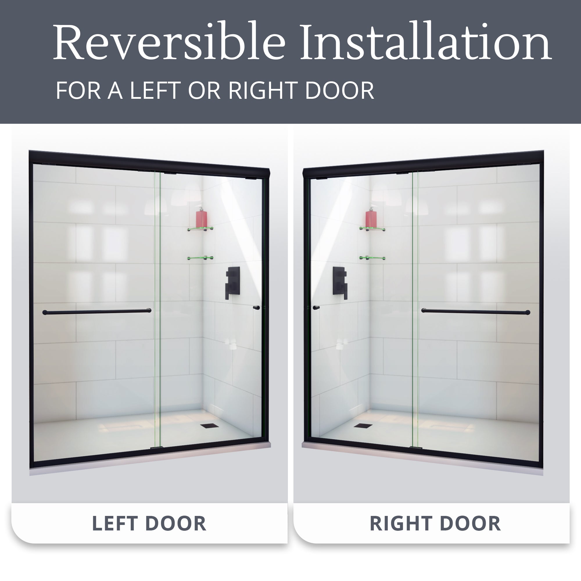DreamLine Alliance Pro HV 56 - 60 inch W x 70 1/2 inch H Semi-Frameless Bypass Shower Door