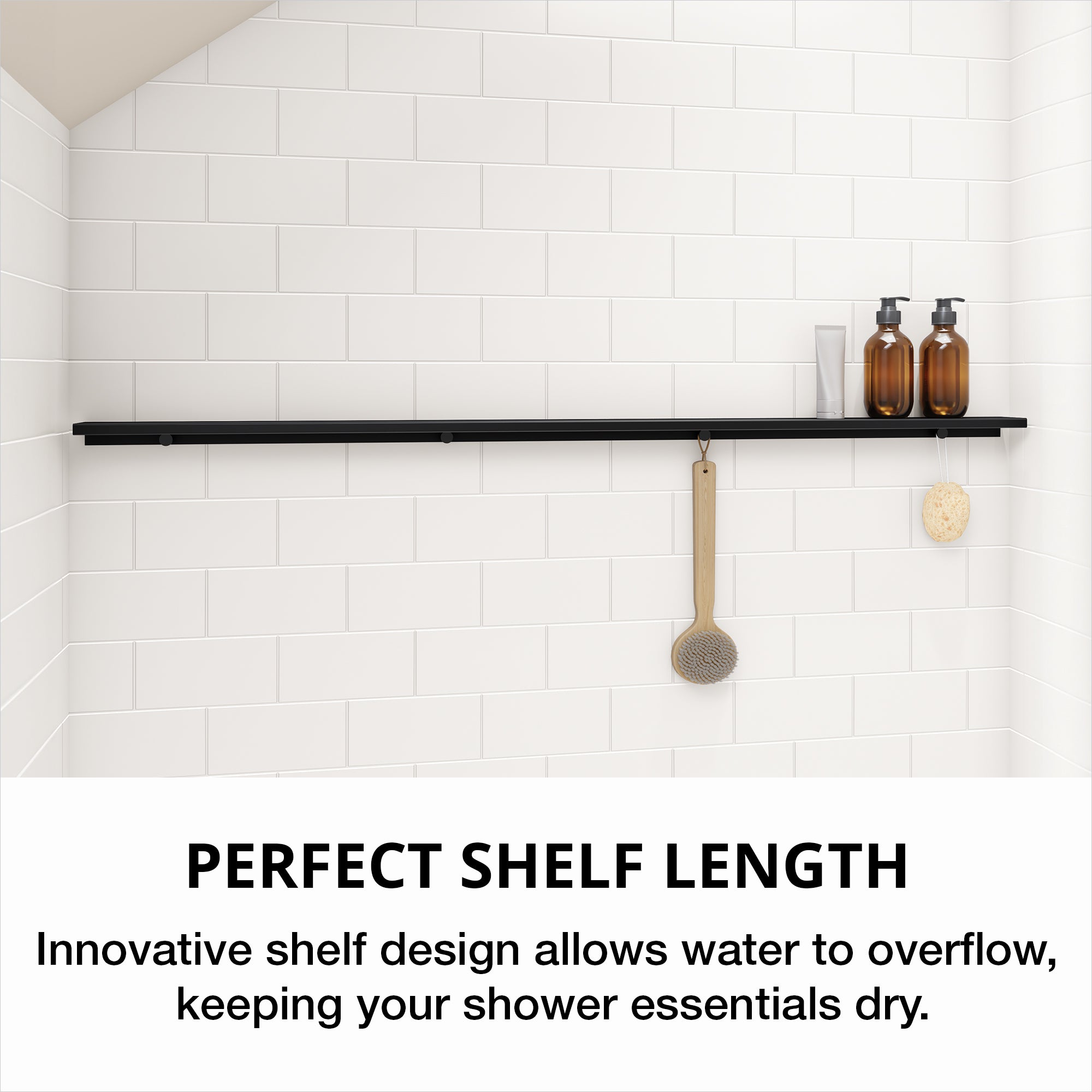 Luna Shower Shelf 57 Matte Black