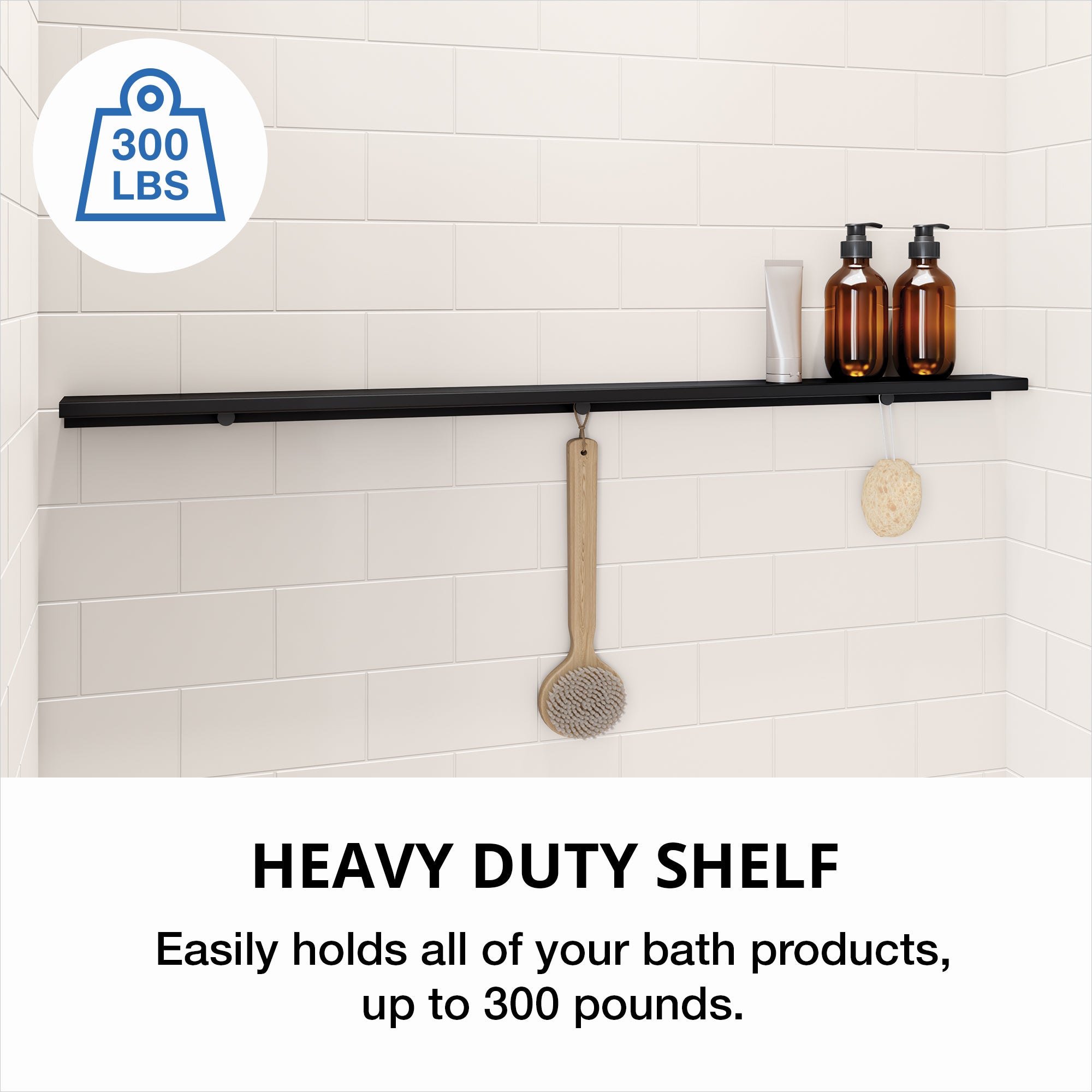 Luna Shower Shelf 57 Matte Black