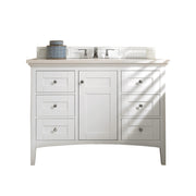 James Martin Palisades 48" Single Vanity in Bright White with 3cm Countertop