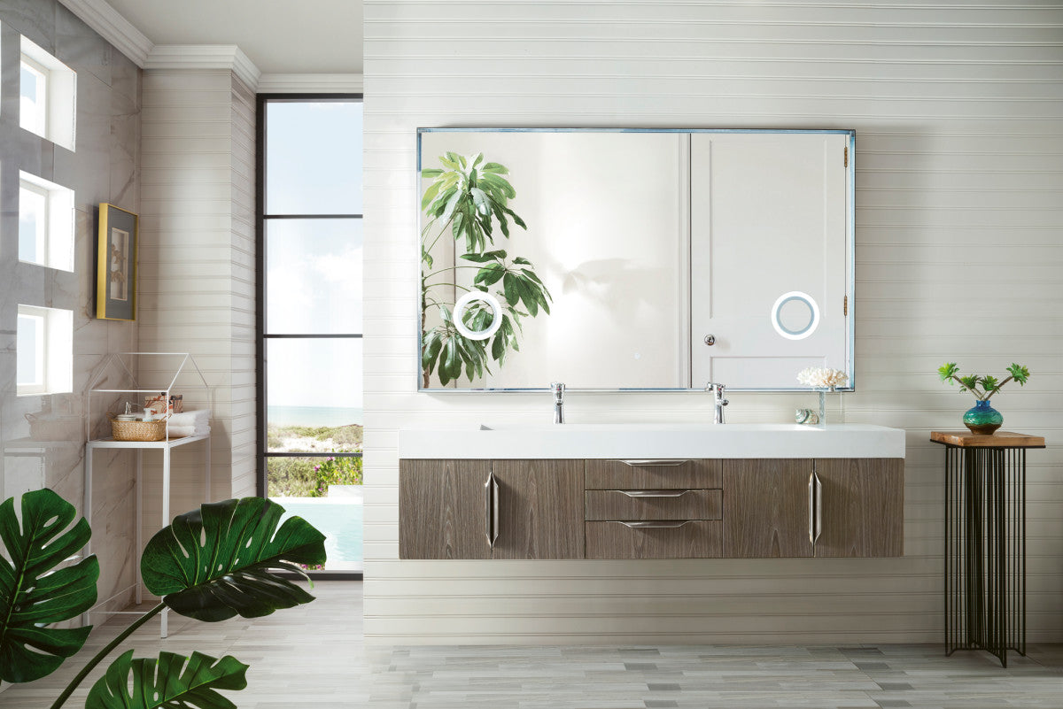 Columbia 72" Double Wall Mount Vanity Cabinet