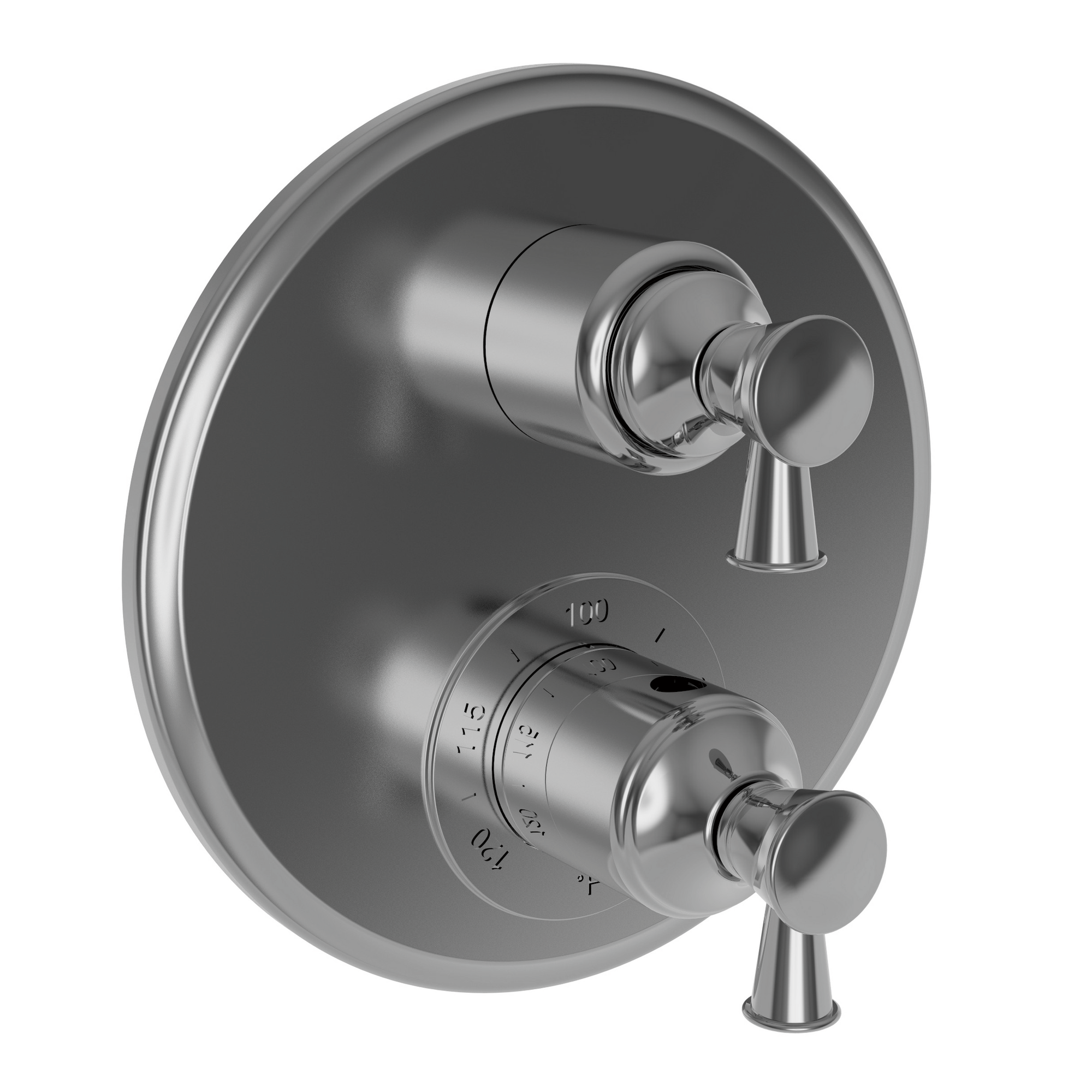 Newport Brass Vander 1/2" Round Thermostatic Trim Plate with Handle