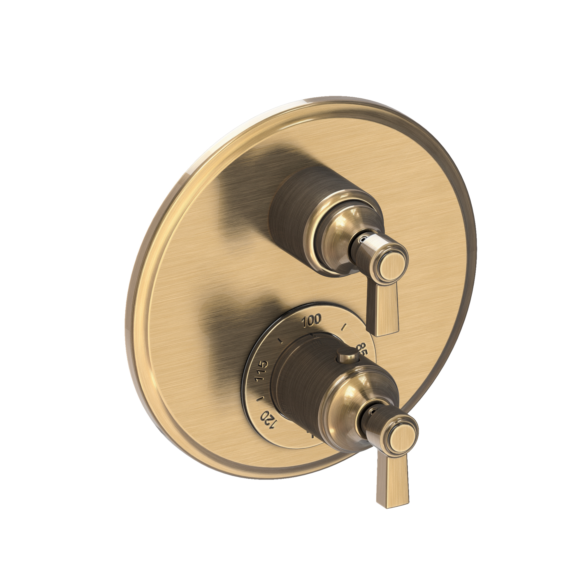 Newport Brass Astor® 1/2" Round Thermostatic Trim Plate with Handle 3-913TR