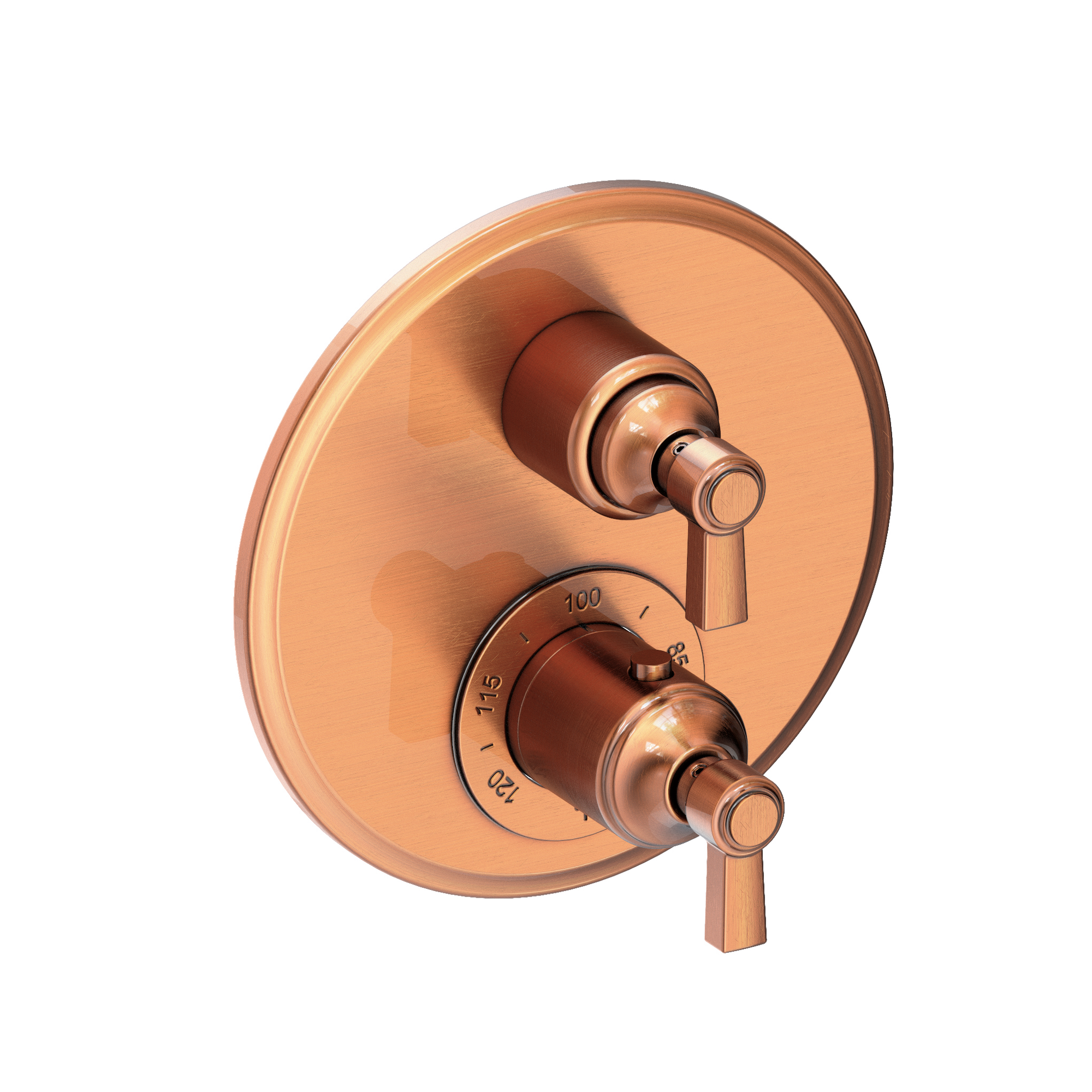 Newport Brass Astor® 1/2" Round Thermostatic Trim Plate with Handle 3-913TR