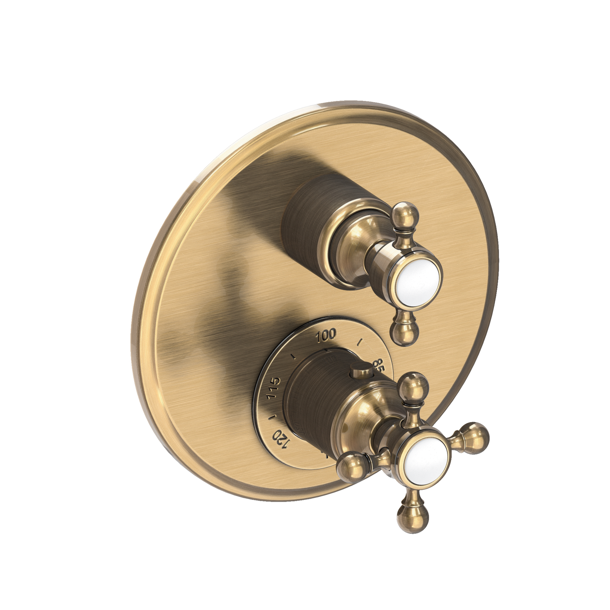 Newport Brass Astor® 1/2" Round Thermostatic Trim Plate with Handle 3-913TR