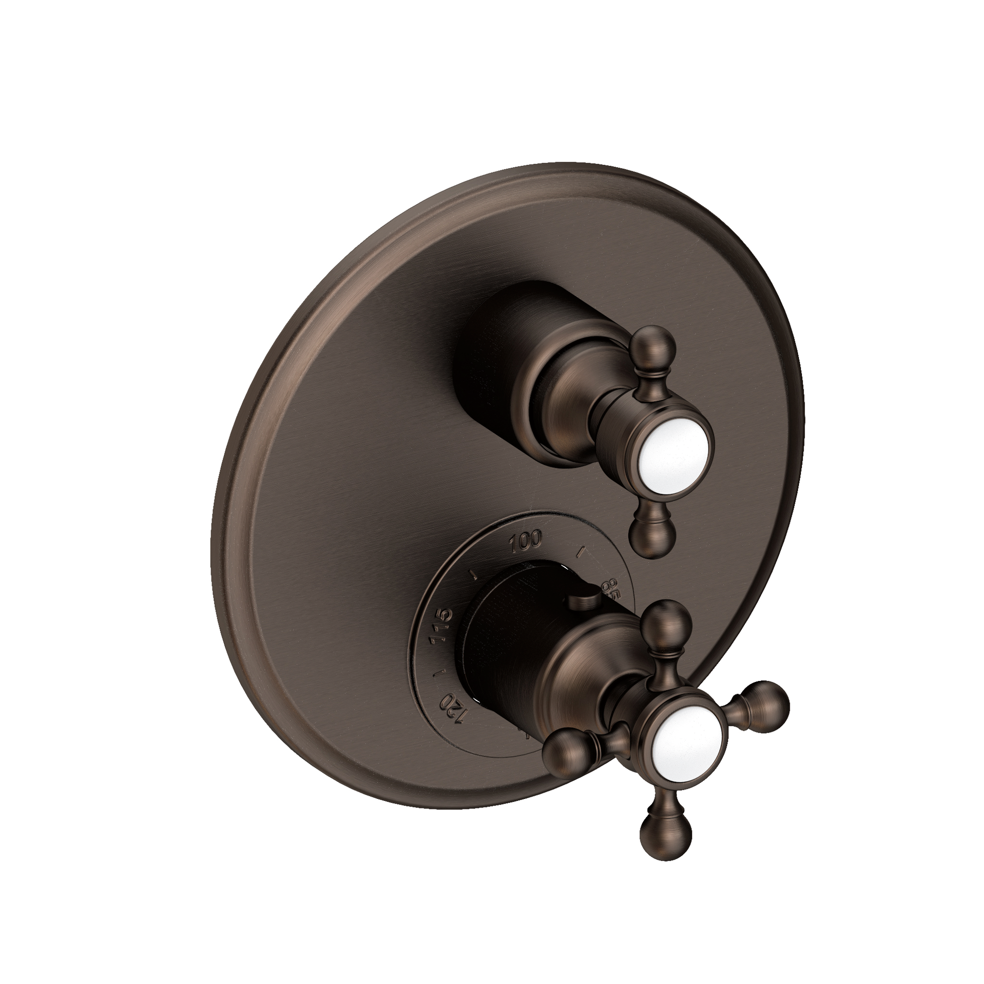 Newport Brass Astor® 1/2" Round Thermostatic Trim Plate with Handle 3-913TR