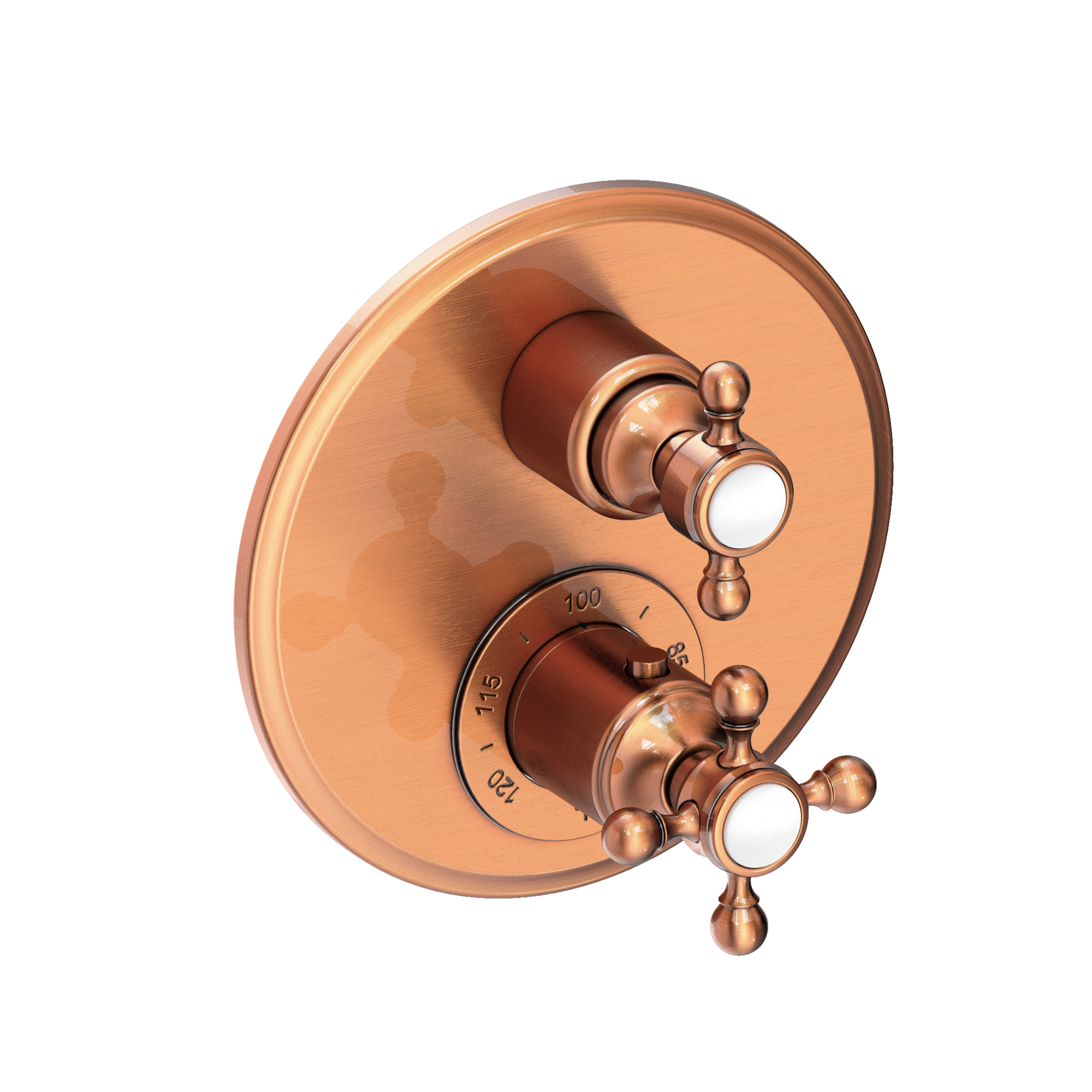 Newport Brass Astor® 1/2" Round Thermostatic Trim Plate with Handle 3-913TR