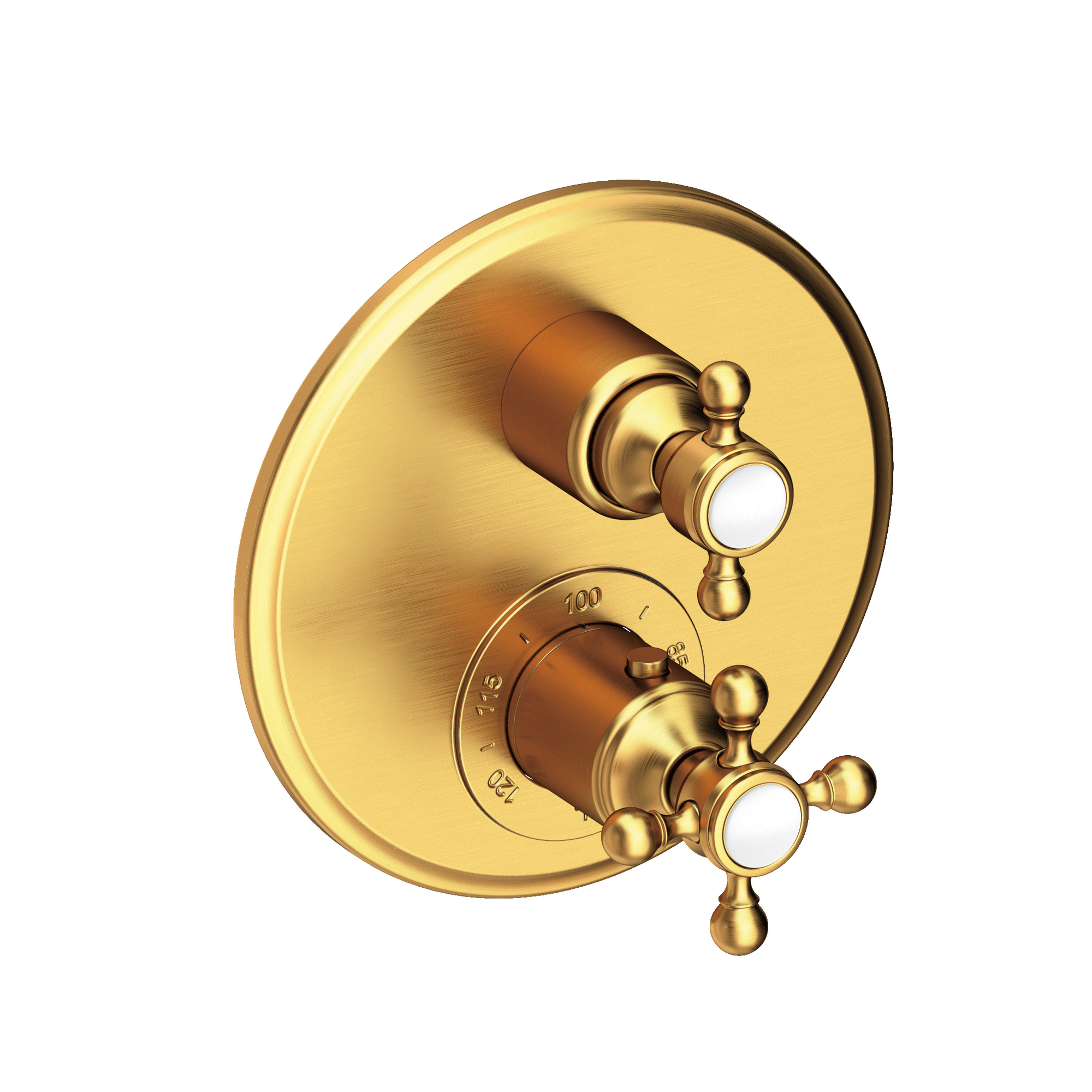 Newport Brass Astor® 1/2" Round Thermostatic Trim Plate with Handle 3-913TR