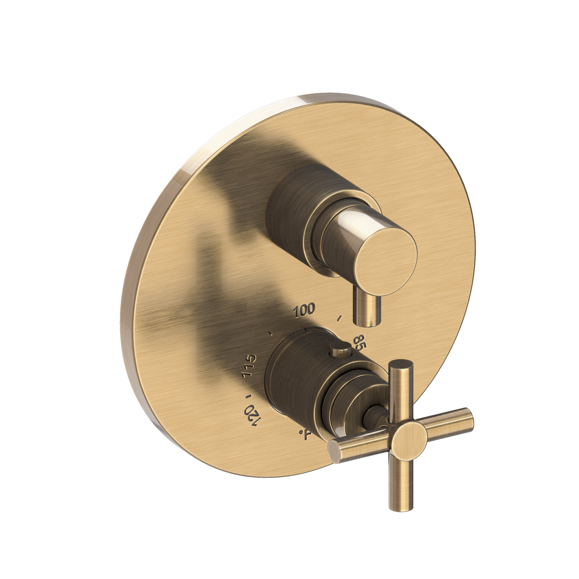 Newport Brass East Linear® 1/2" Round Thermostatic Trim Plate with Handle