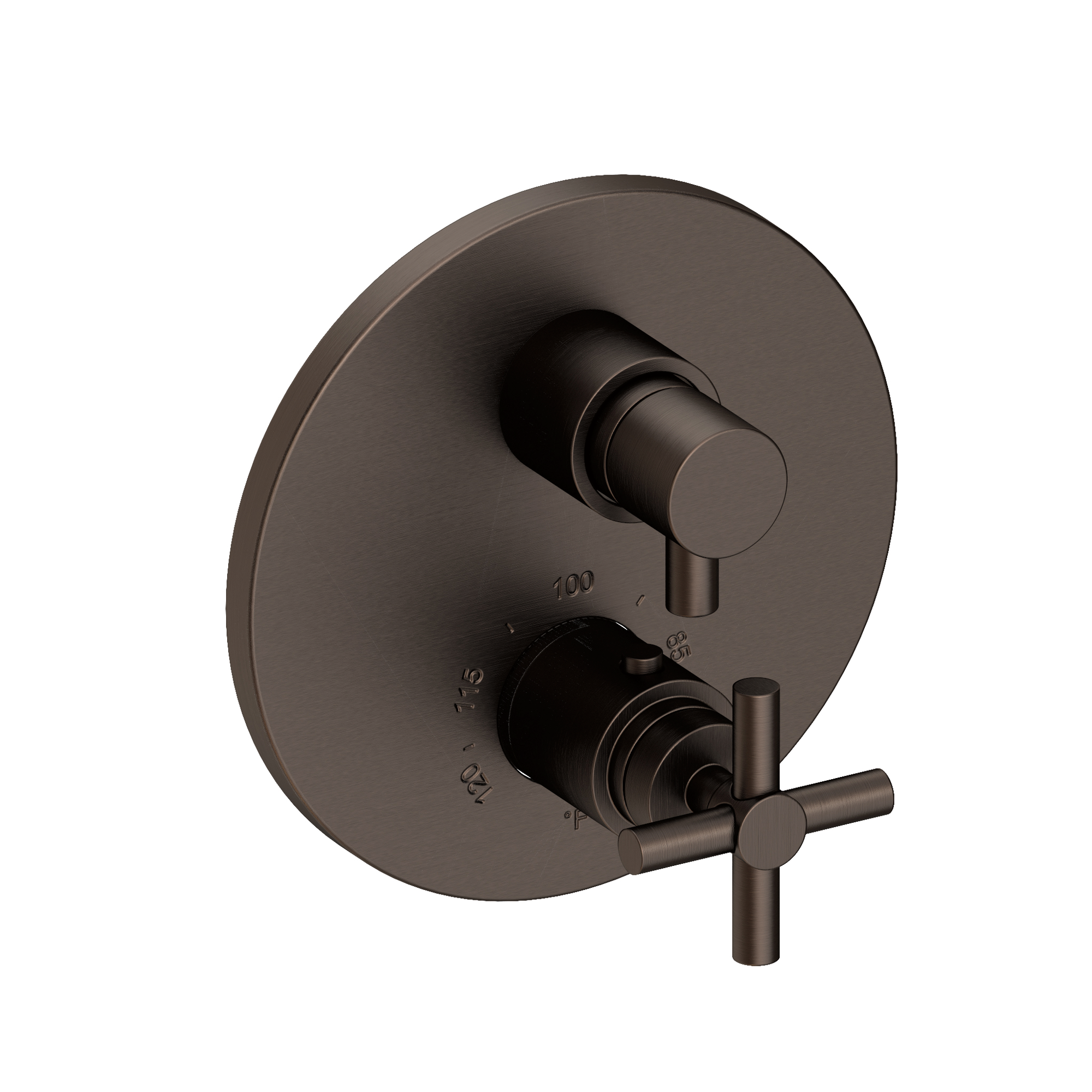 Newport Brass East Linear® 1/2" Round Thermostatic Trim Plate with Handle