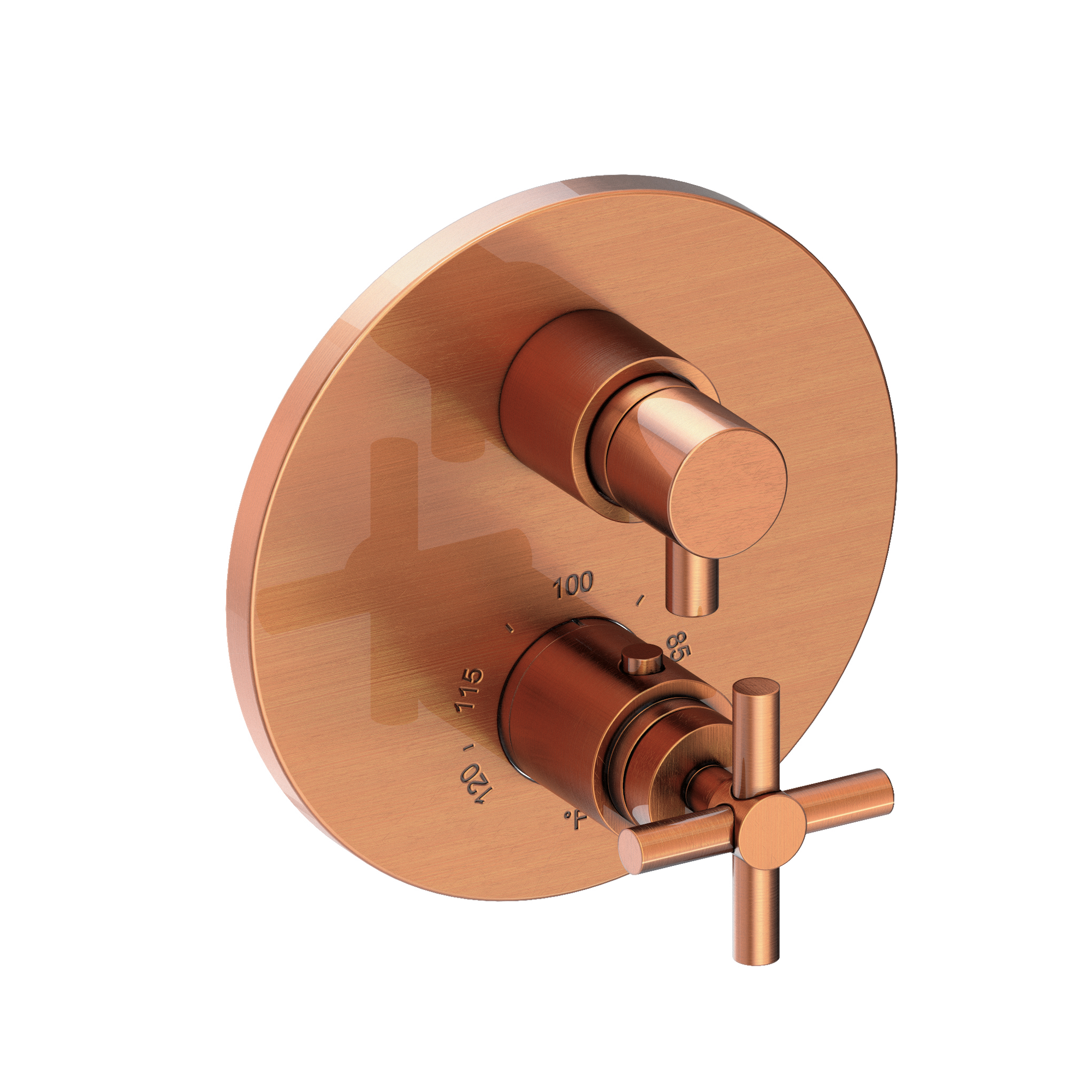 Newport Brass East Linear® 1/2" Round Thermostatic Trim Plate with Handle