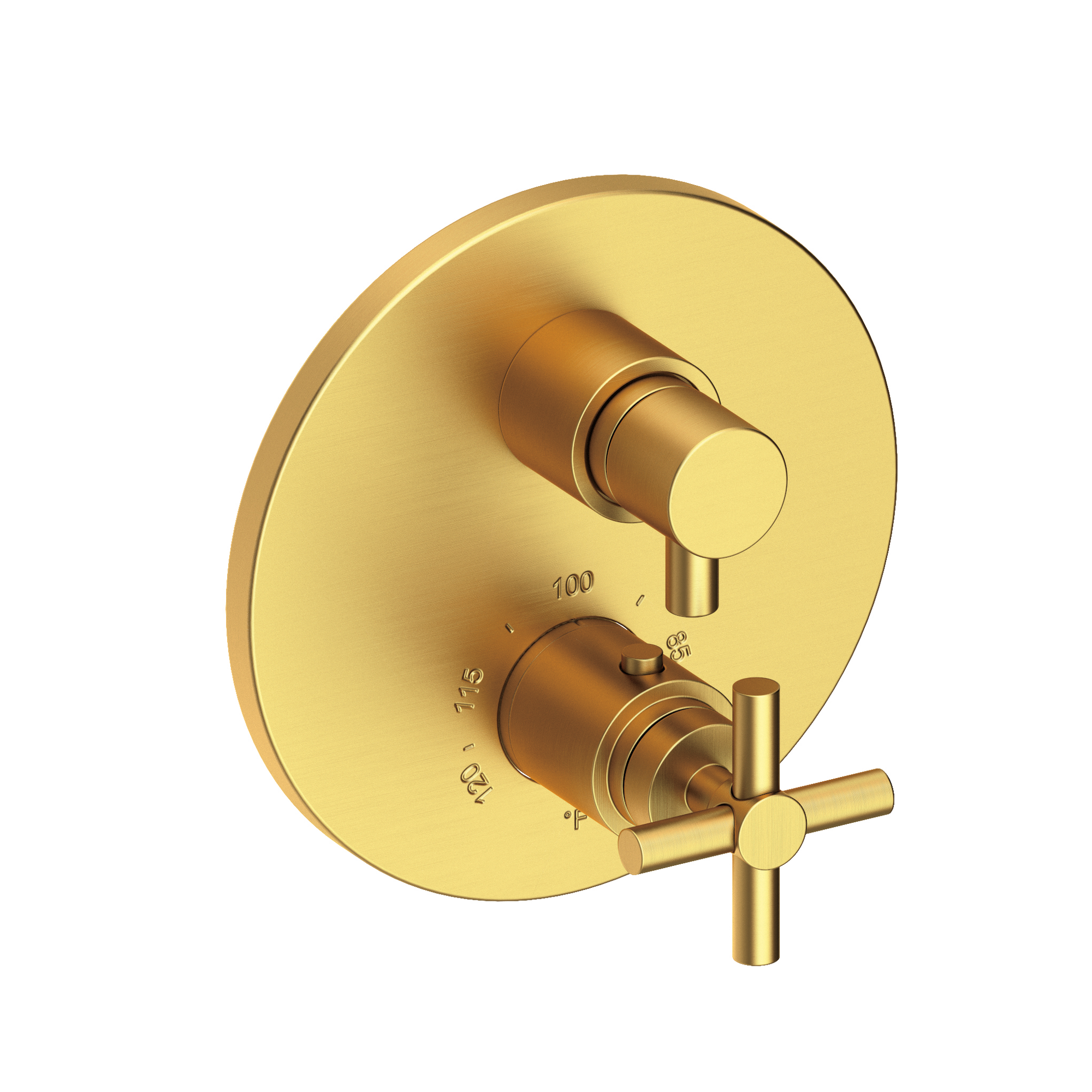 Newport Brass East Linear® 1/2" Round Thermostatic Trim Plate with Handle