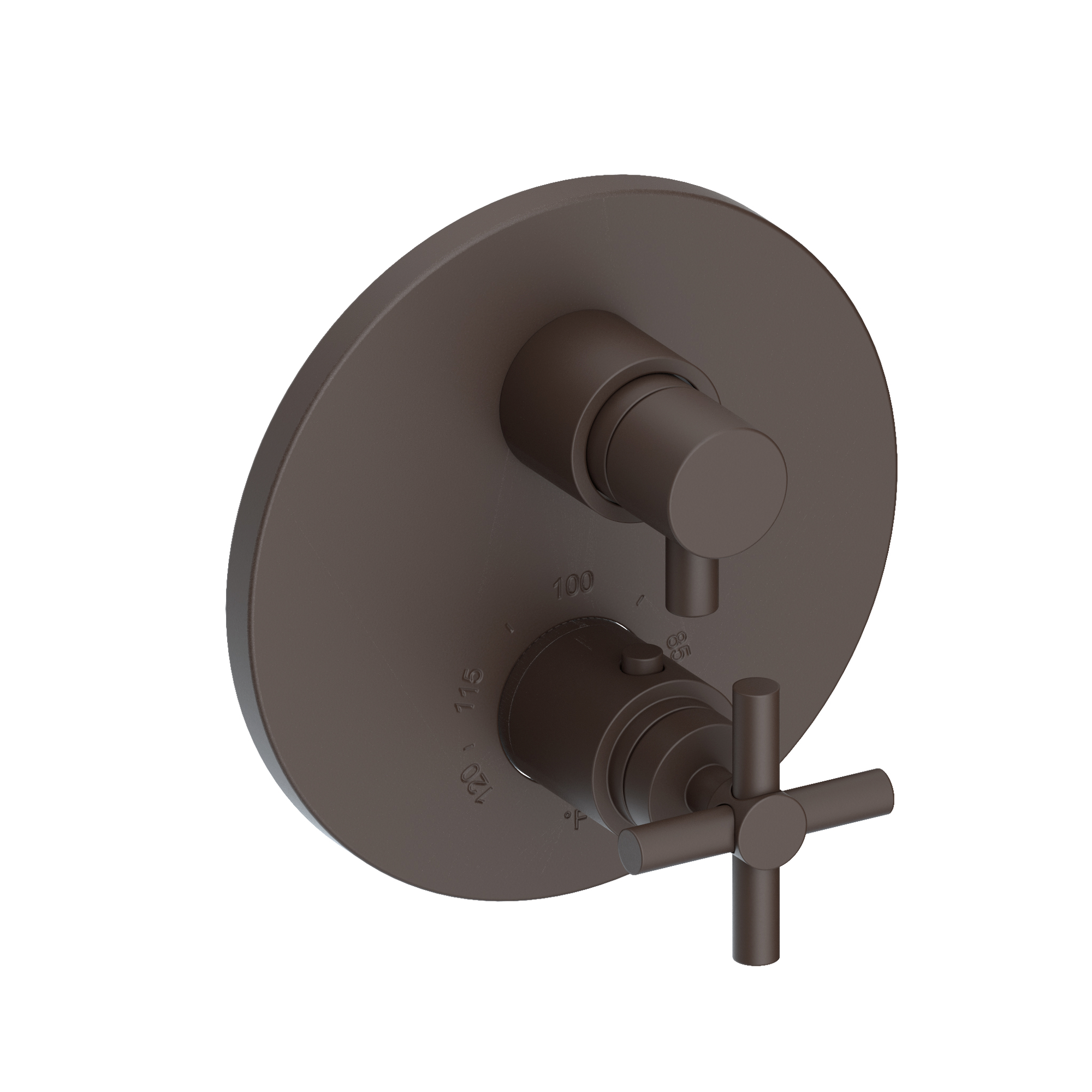 Newport Brass East Linear® 1/2" Round Thermostatic Trim Plate with Handle