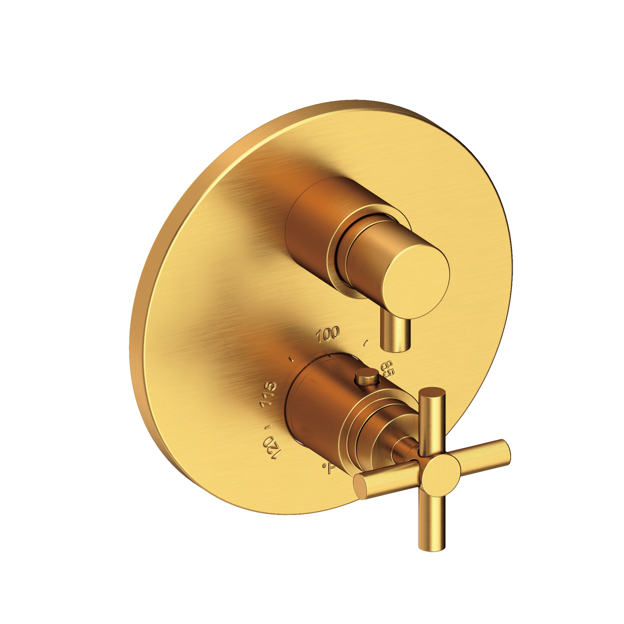 Newport Brass East Linear® 1/2" Round Thermostatic Trim Plate with Handle
