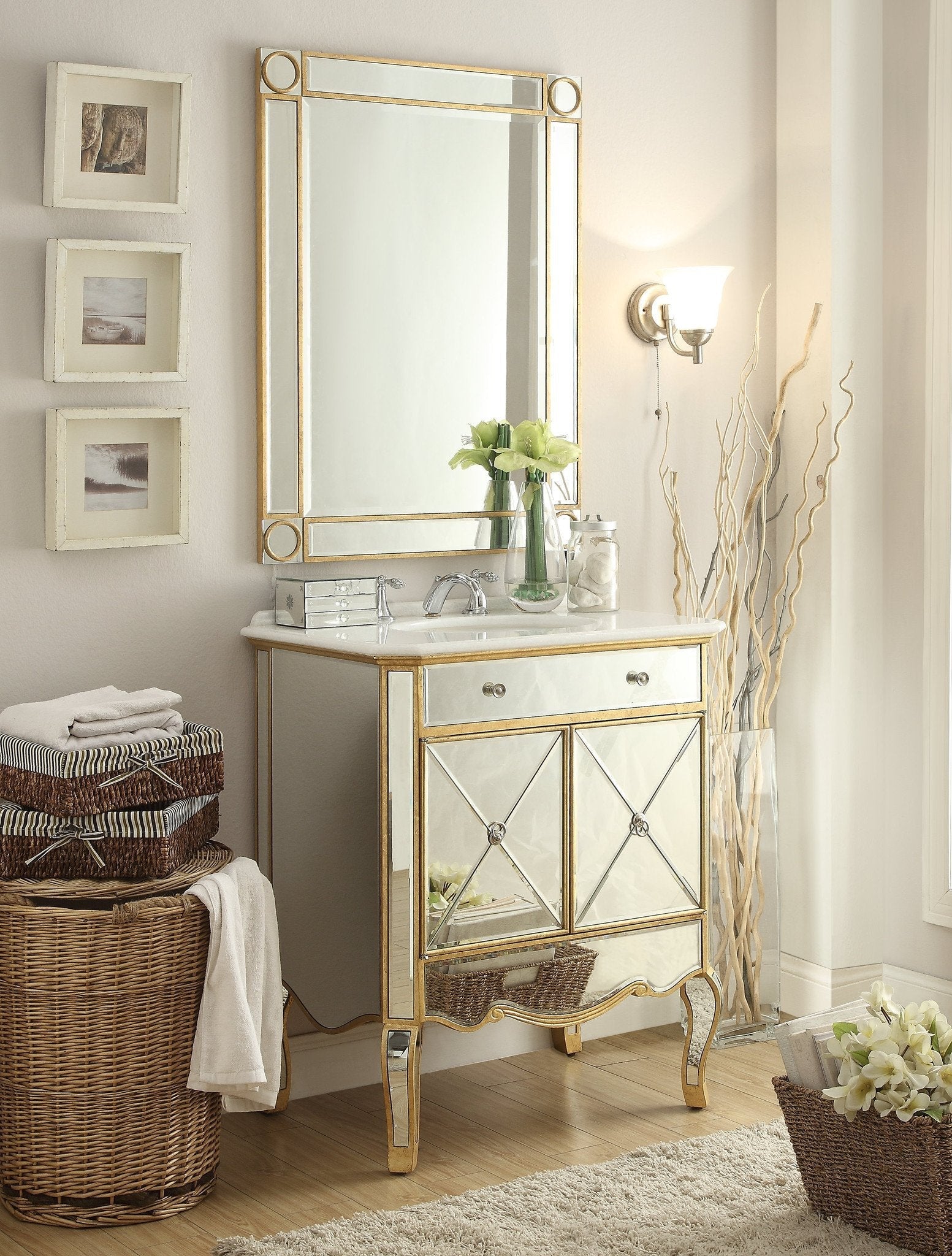 Chans Furniture BC-507GC-RA 30" Adelisa Bathroom Sink Vanity