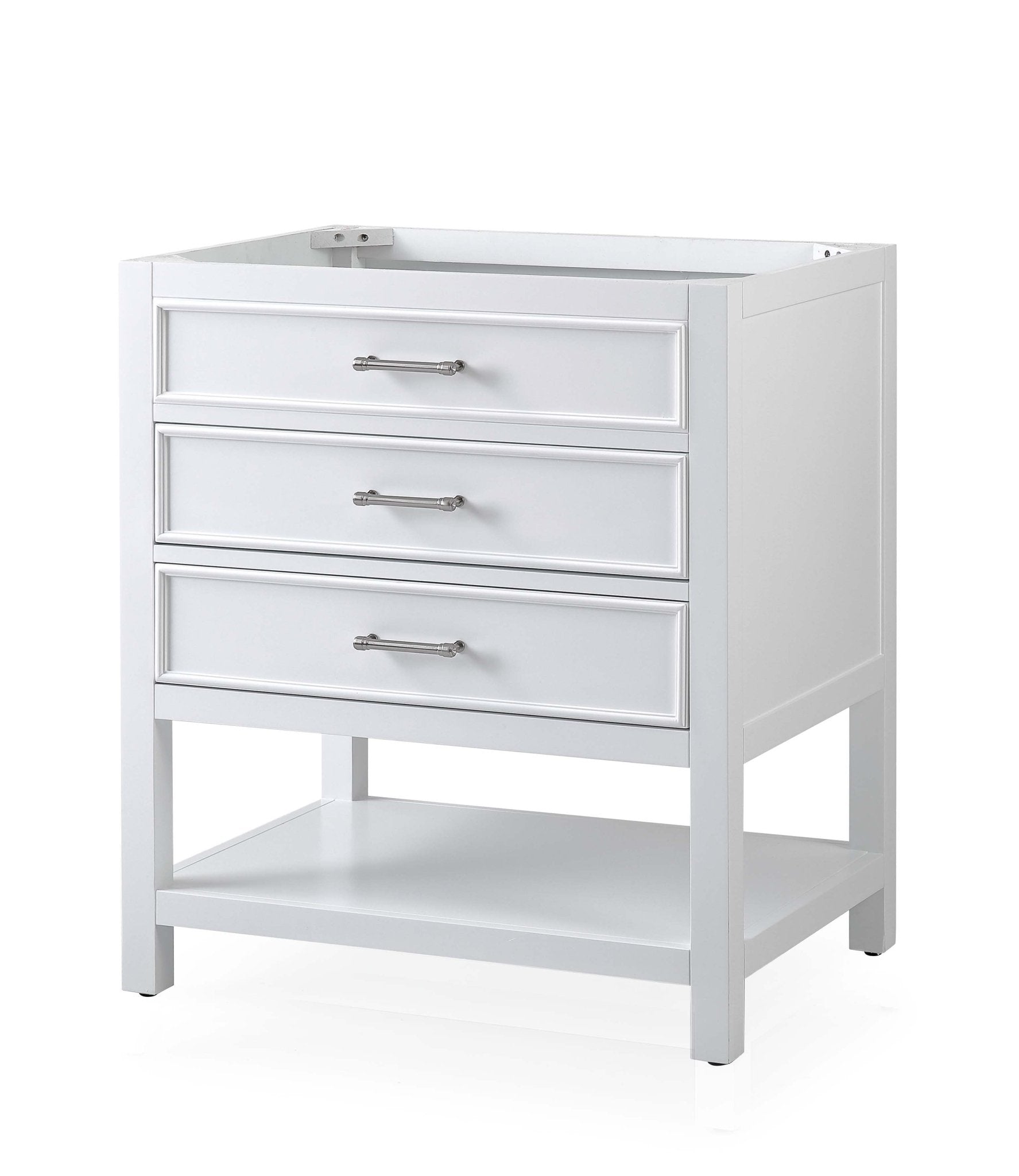 Chans Furniture QT-7206-W30 30" Felton White Modern Single Sink Bathroom Vanity