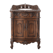 Chans Furniture HF080SB-TK 30 Inch Antique Style Old Timer Classic Wood Ellenton Bathroom Sink Vanity