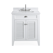 Chans Furniture GD-3028Q30-QT 30 Inch Contemporary Style White Kalani Bathroom Vanity (Variant)