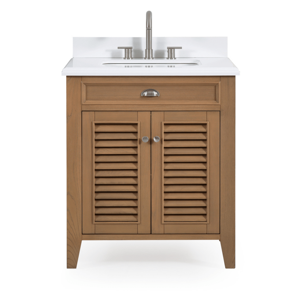 Chans Furniture GD-4028WD30-QT 30 Inch Contemporary Style Wood Finish Kalani Bathroom Vanity