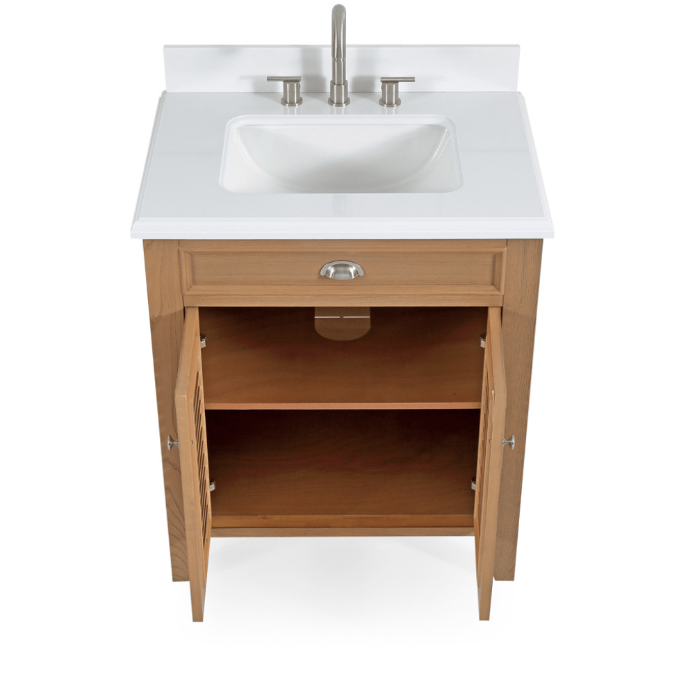 Chans Furniture GD-4028WD30-QT 30 Inch Contemporary Style Wood Finish Kalani Bathroom Vanity