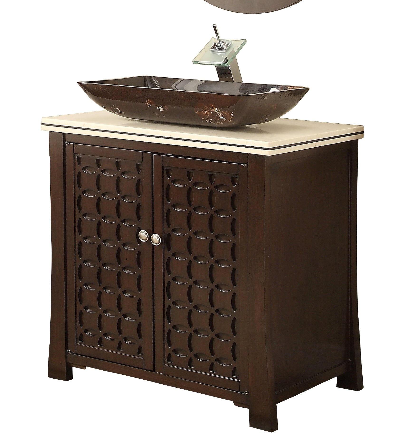 Chans Furniture HF339A-FABO 30" Benton Collection Giovanni Vessel Sink Bathroom Vanity