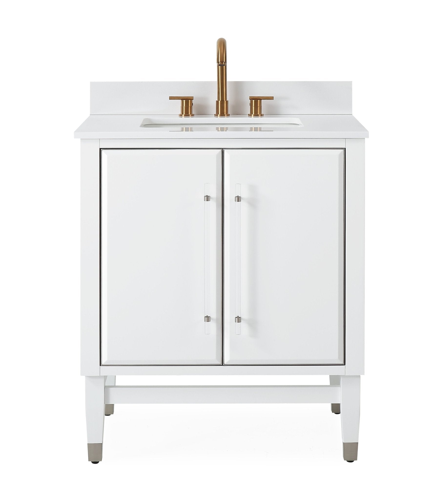 Chans Furniture Q164WT-30 30" Tennant Brand Bertone White Modern Bathroom Sink Vanity