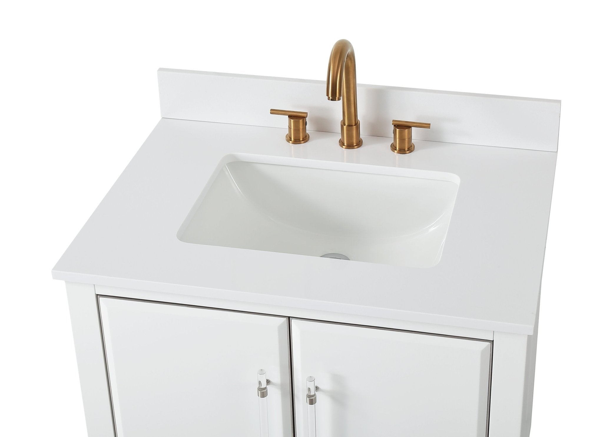Chans Furniture Q164WT-30 30" Tennant Brand Bertone White Modern Bathroom Sink Vanity