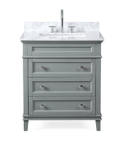Chans Furniture QT-1810-V30CK 30" Tennant Brand Felix Modern Style Gray Bathroom Vanity